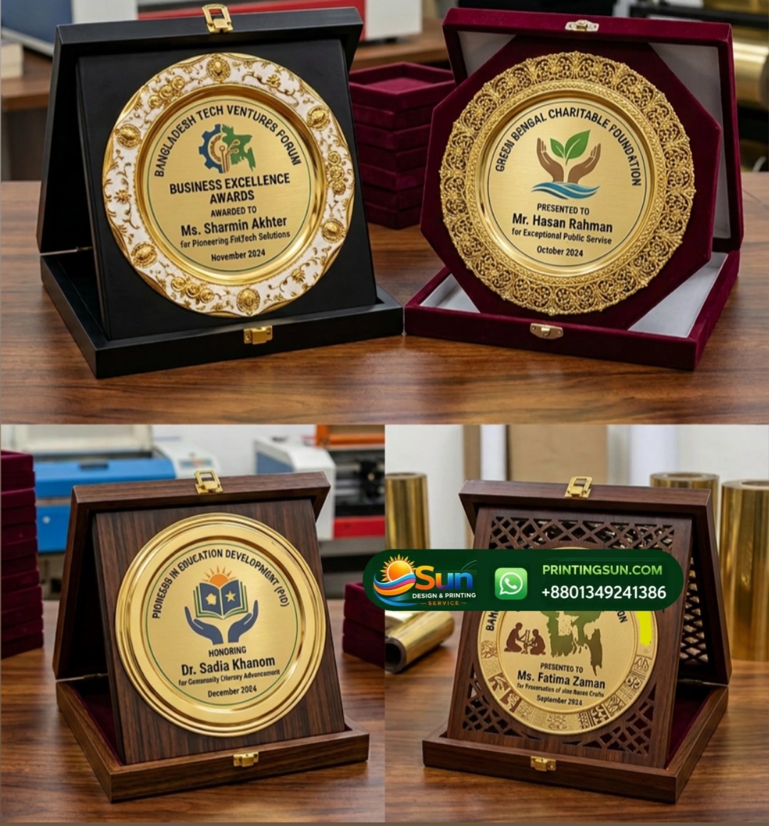 Metal Award Crest with Gold Plating by Sun Printing